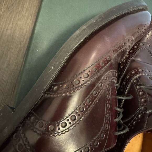 Church’s Polish Binder Burgundy Brogues Size 37 Preowned Leather Dress Shoes - Picture 15 of 16